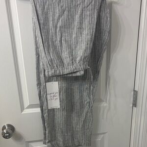 Vanilla Star linen blend Striped Pants size large